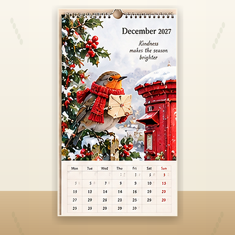 🐦 2027 Robins Through the Seasons Wall Calendar