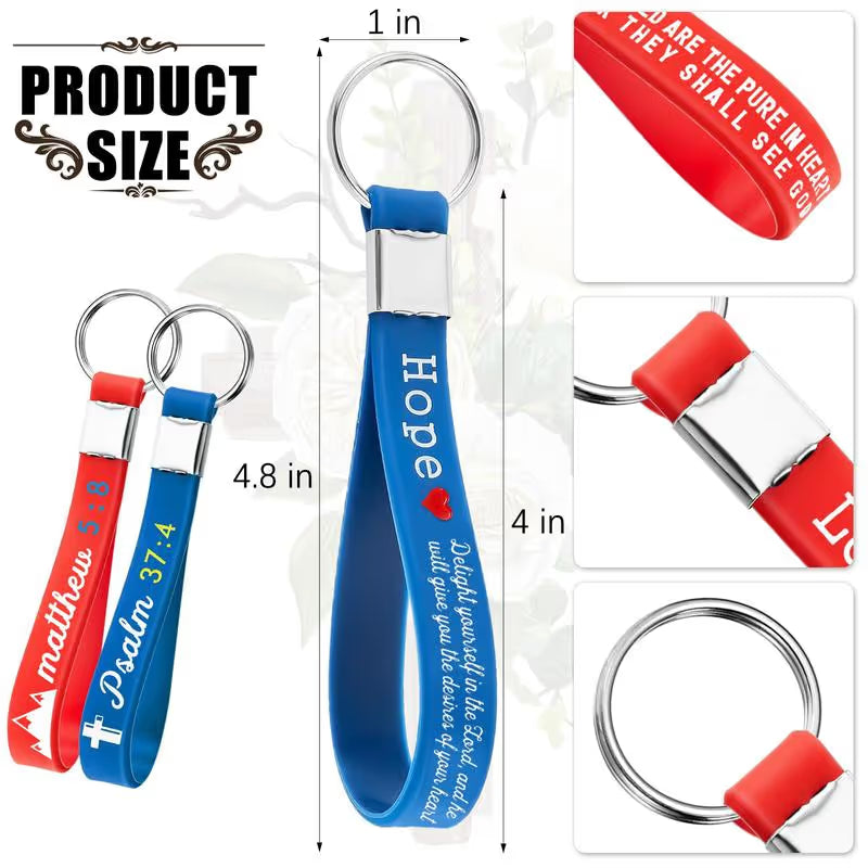 Bible Verse Keychain Christian Trendy Keychain Wristlet