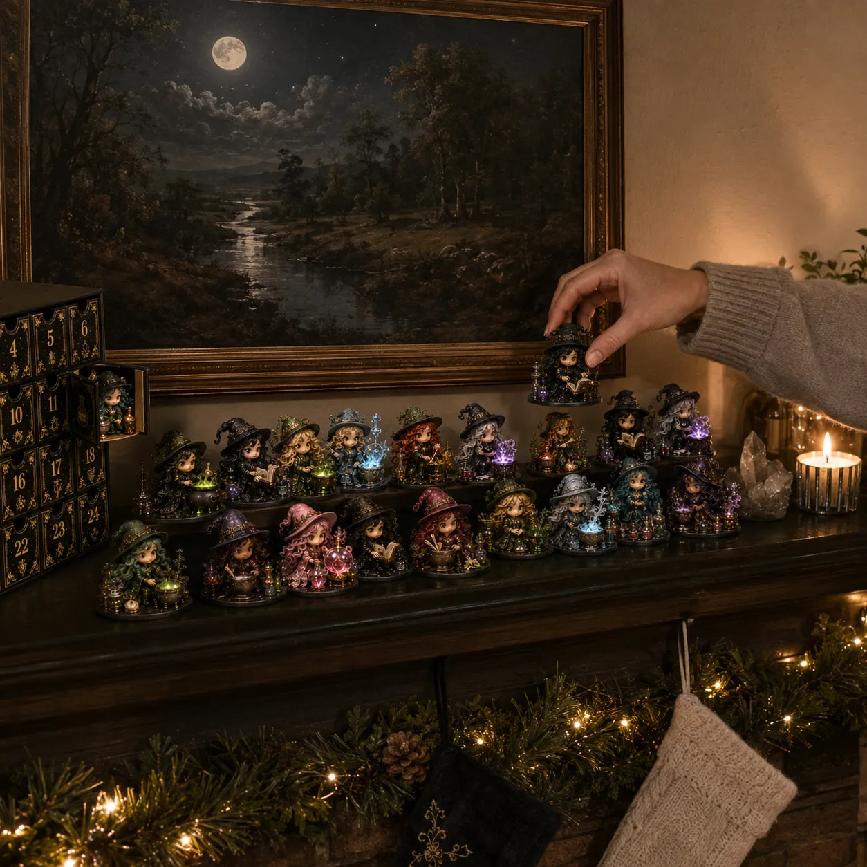 🧙♀️ LAST DAY 49% OFF – 24 Days Of Witchy Surprises Advent Calendar | 24 Unique Collectible Witches with Magical Themes, Mini Figures & Fantasy Display Collection ✨