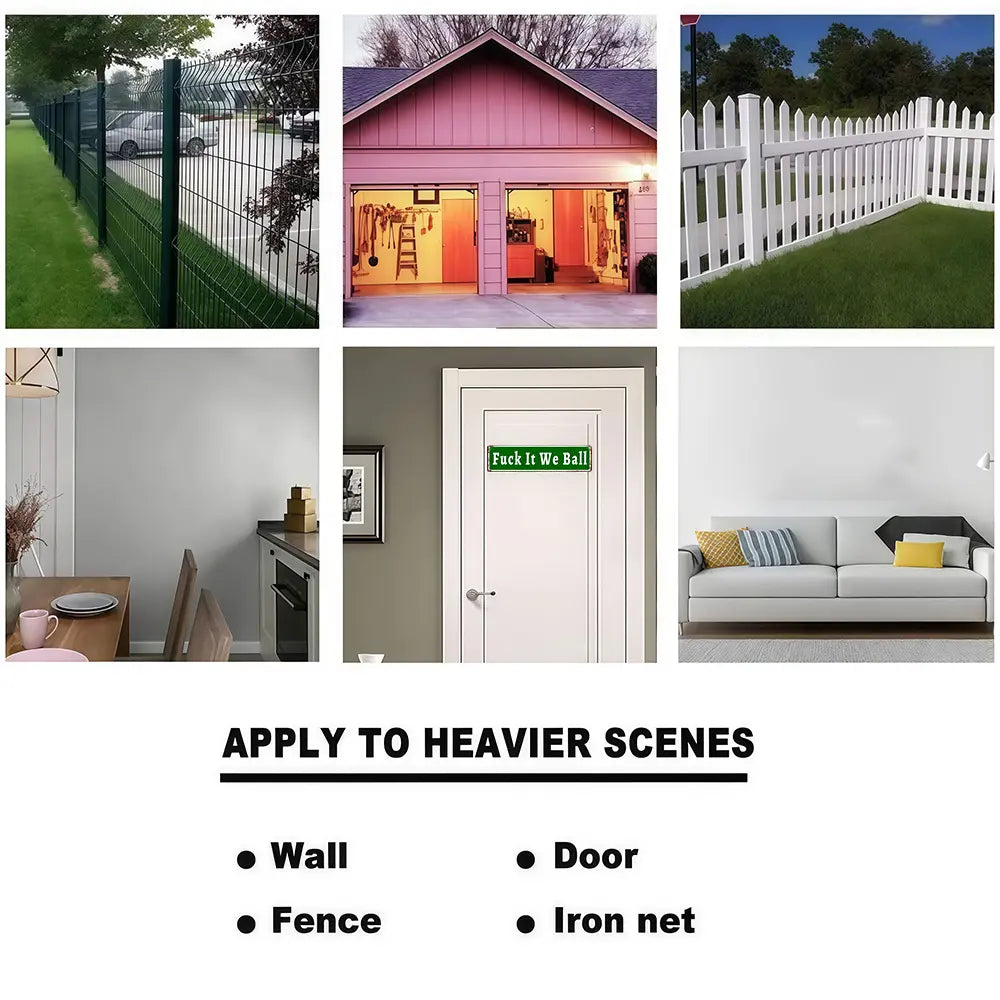 🤣Fuck It We Ball Metal Sign Funny Retro Wall Decor