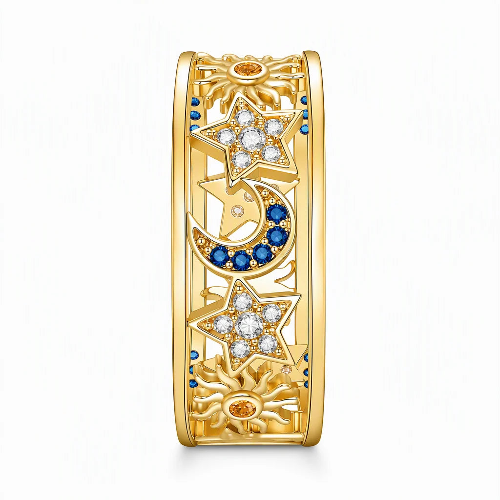 💎Women's Celestial Sun Moon and Star Hollow Out Ring