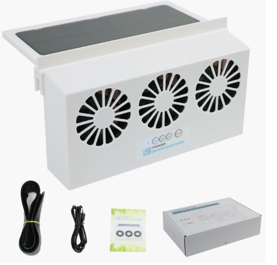 🚗 Solar Car Cooling Fan – Ventilation & Fresher Air in the Car 🌿