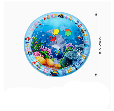 😻Water mat for pet– interactive toy with floating fish + cooling summer mat