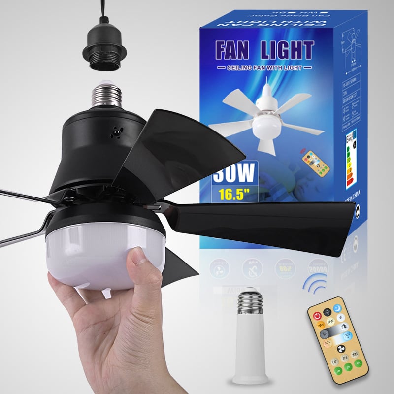 ⚡50K+ SOLD!🍃40W LED Ceiling Fan Light – 20.5” Ultra-Quiet 🎯 | For Bedroom 😴, Kitchen 👩🍳 & Garage 🛠️