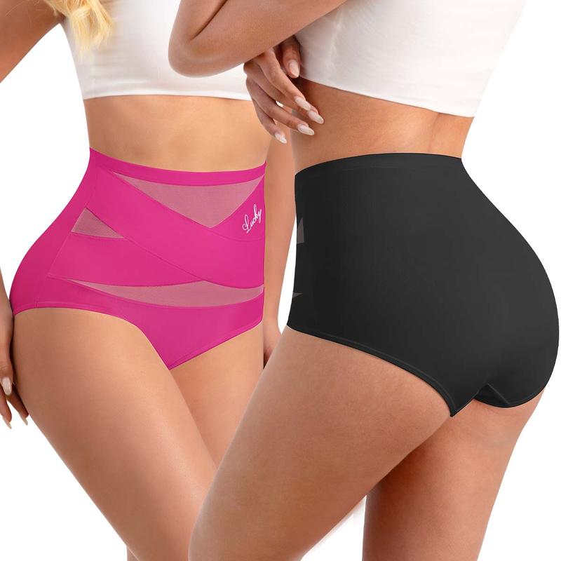 🌸Plus-Size High-Waist Cross Tummy Control Panties✨