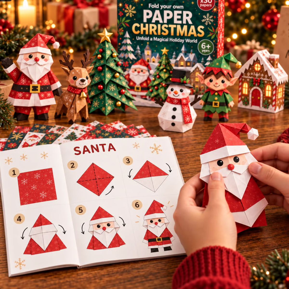 🧘Relaxing & Beginner-Friendly- 3D DIY Paper Christmas(💕Step-by-Step Guide Included)