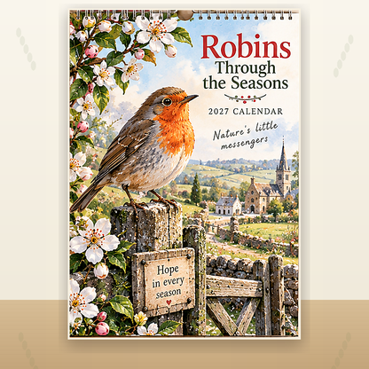 🐦 2027 Robins Through the Seasons Wall Calendar