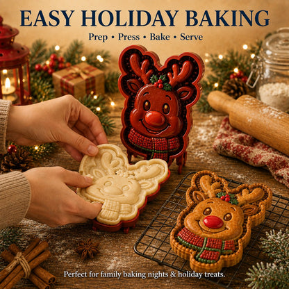 🎄16-Design Christmas Mini Pie Mold Collection | Reusable Embossed Molds for Shaping Detailed Santa, Snowman, Reindeer, Tree & Holiday Pies 🥧✨