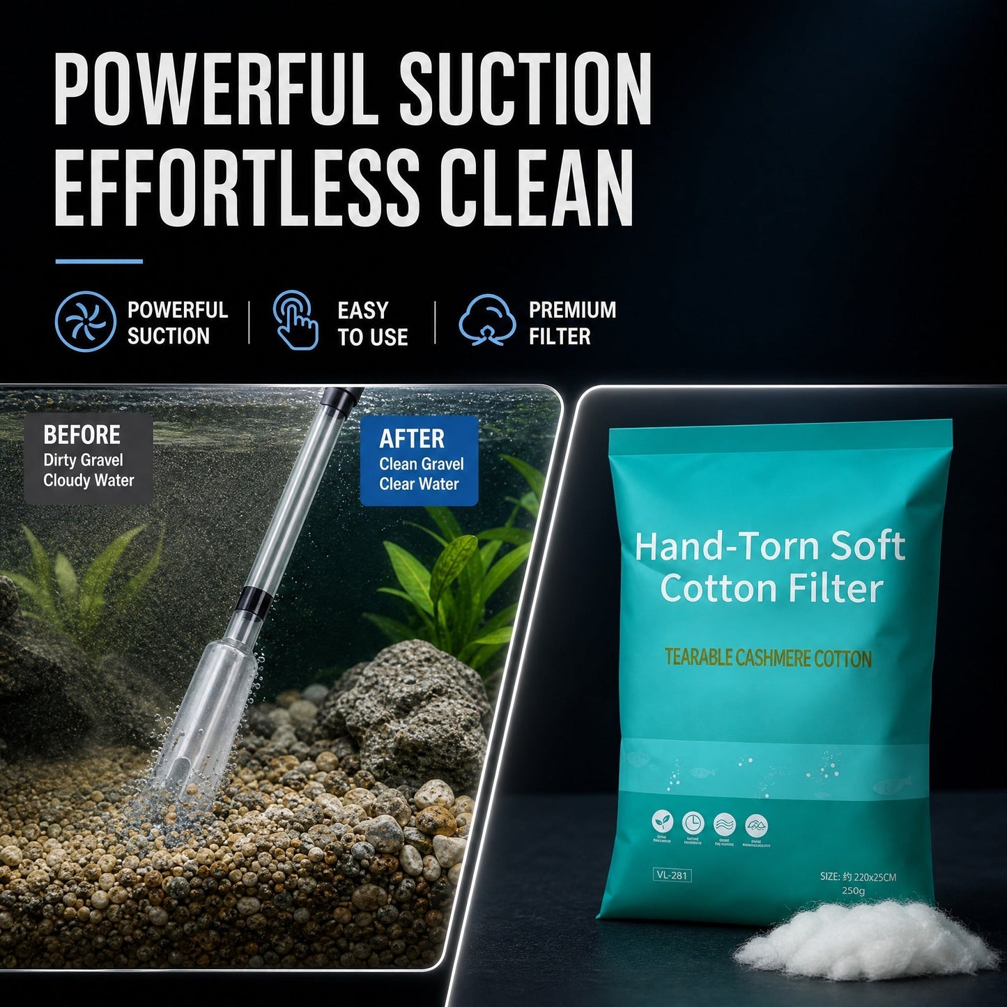 🎉 2026 Sale — Over 24,000 Sold! 💞 Electric Aquarium Gravel Cleaner