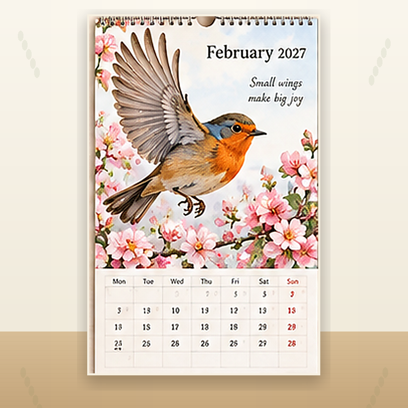 🐦 2027 Robins Through the Seasons Wall Calendar