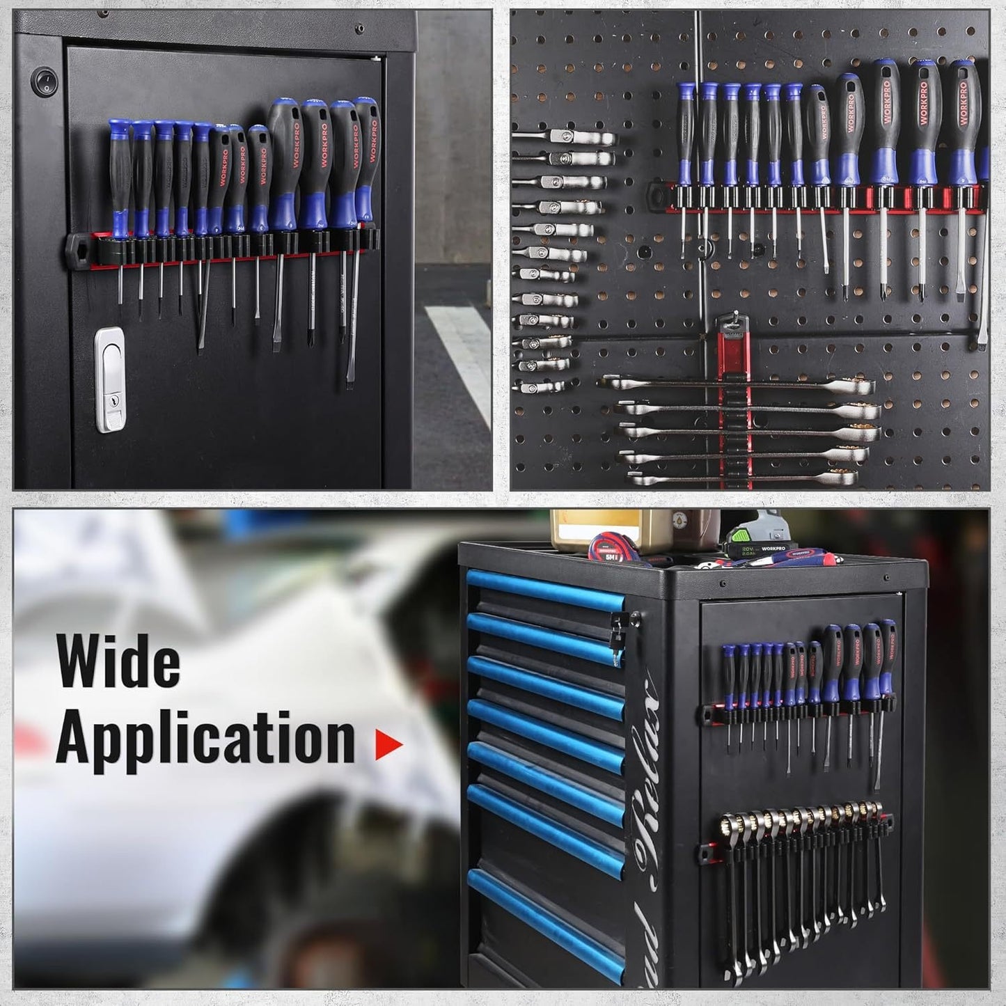 🧲🛠️Magnetic Wrench and Screwdriver Organizer – Tool Organizer for Workshop & Garage