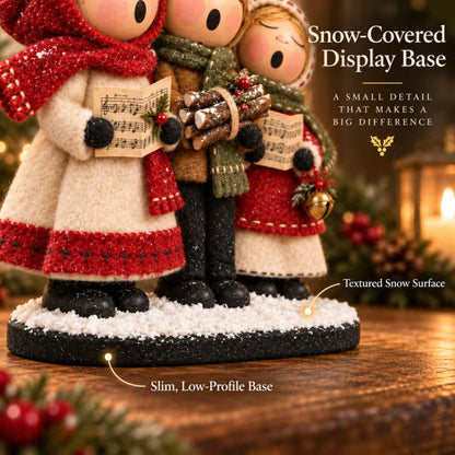 🎄 Vintage Christmas Carolers Figurine | Cozy 3-Person Tabletop Holiday Decor 🎶