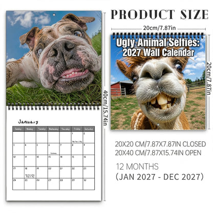 2027 Funny Farm Animal Selfies Wall Calendar – 12 Months of Hilariously Unfiltered Animal Faces