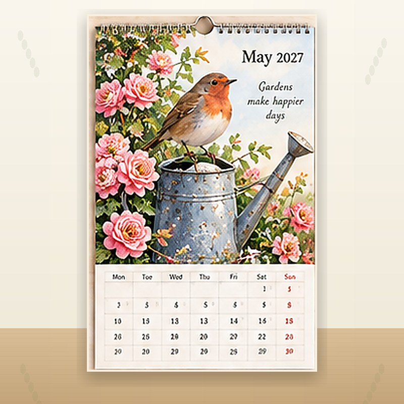 🐦 2027 Robins Through the Seasons Wall Calendar