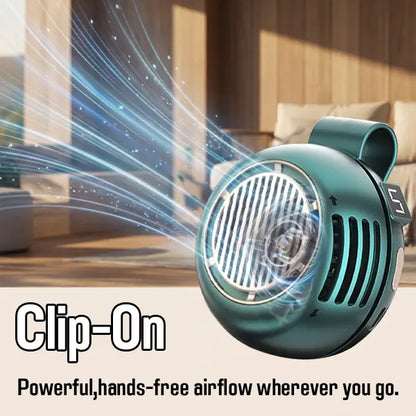Mini Whirlwind Fan for Waist Clip Fan, 3 Speeds Hands-Free Neck Fan