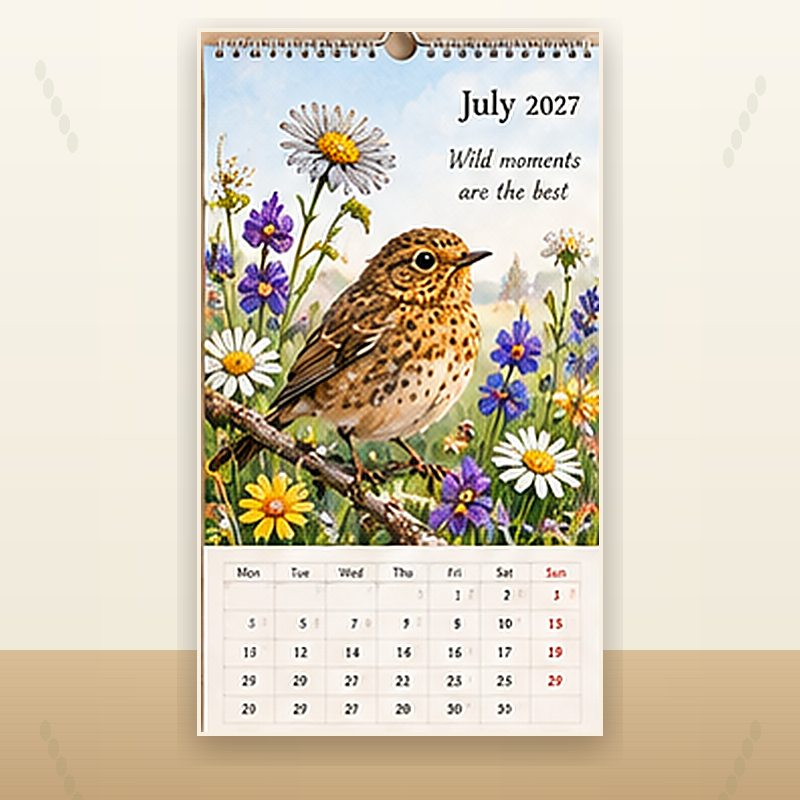 🐦 2027 Robins Through the Seasons Wall Calendar