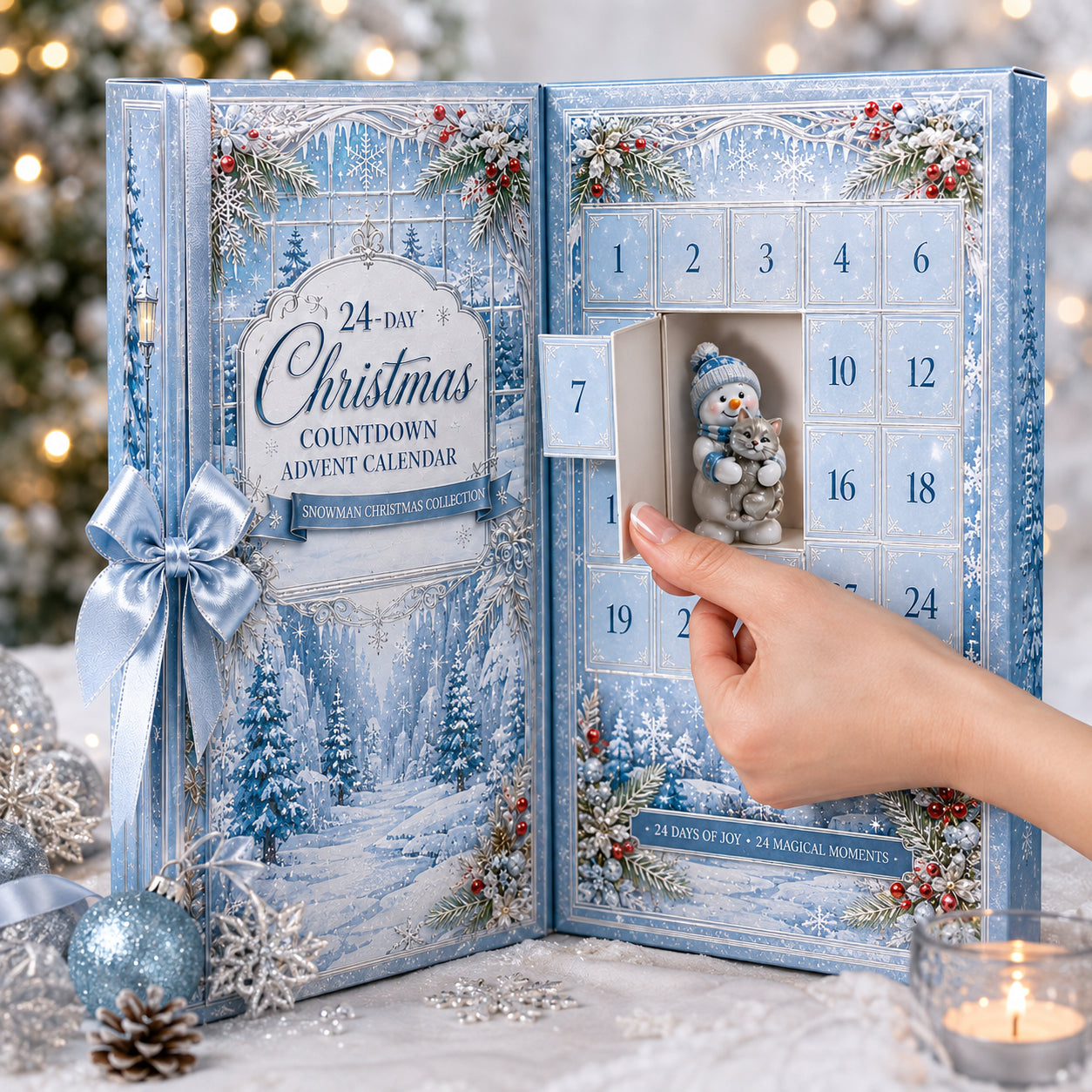 🎄✨ 24-Day Christmas Countdown Advent Calendar – Snowman Christmas Series