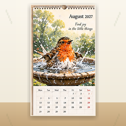 🐦 2027 Robins Through the Seasons Wall Calendar