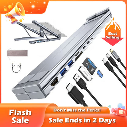 🏠💻 8-in-1 USB-C Laptop Stand