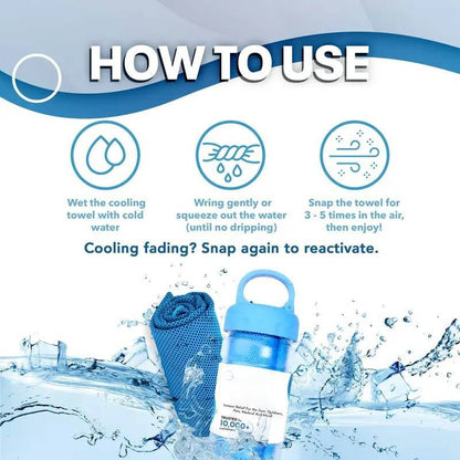 BUY 1 GET 1 FREE🌞Cooling Bottle - Cold Sweat Towel You Can Use Anywhere, Anytime! Reusable Soft Absorbent Cooling Portable