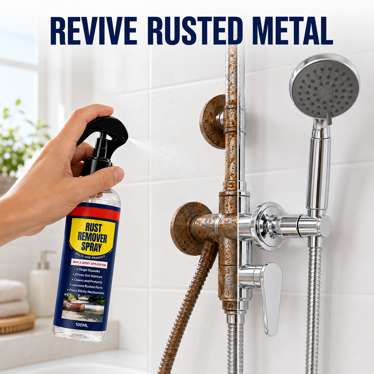 🔥Rust Remover Spray – Multi‑Use Metal Care for Taps, Fixtures, Hinges & Outdoor Grills