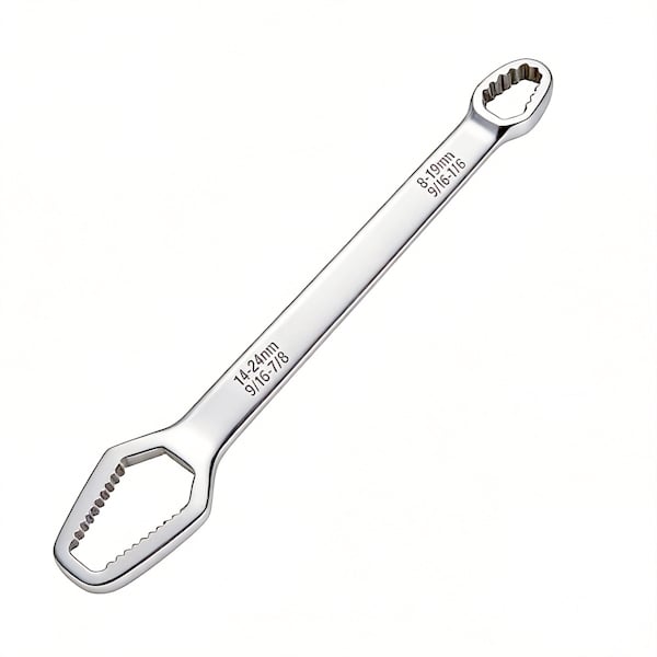 🔧(2 PCS)Double-Ended Torx Wrench, Universal Automotive Torx Wrench 8-24mm Self-Tightening🔧