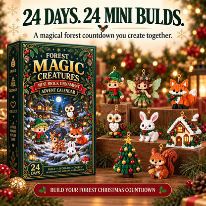 ⏳ Last day to save 49% – 🎄 24-Day Forest Magic Creatures Brick Ornament Advent Calendar