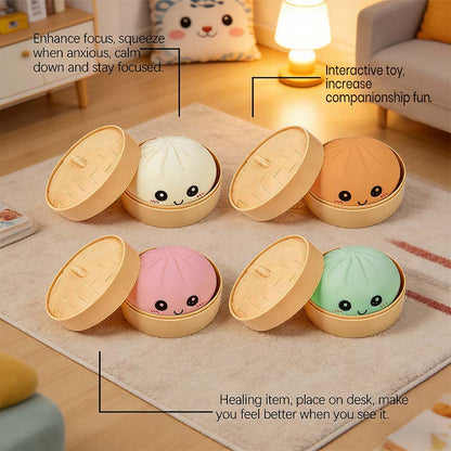 ⭐Ultra-rare Rainbow Smile Bun Squishy