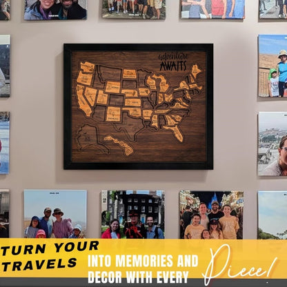 Wooden USA Travel Map Puzzle🧩A Stylish Way to Track Your Journey