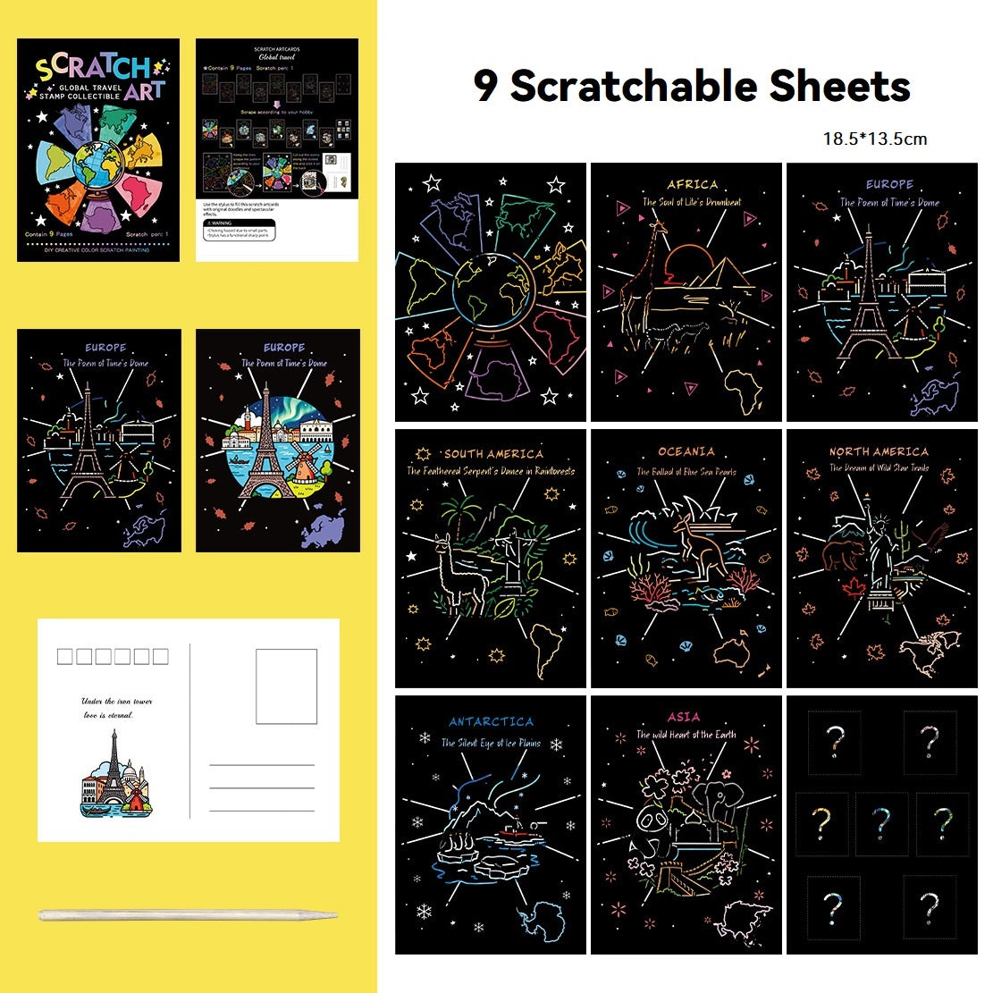 🔥Hot Sale 50% OFF🌈✍️Rainbow Magic Scratch Paper