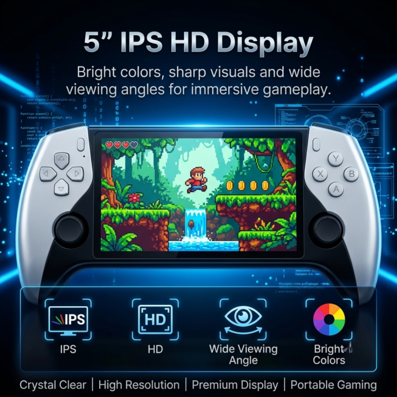 🎄Christmas Sale 48% OFF- Retro Handheld Game Console with HD 5-inch IPS Screen over 20,000 Games