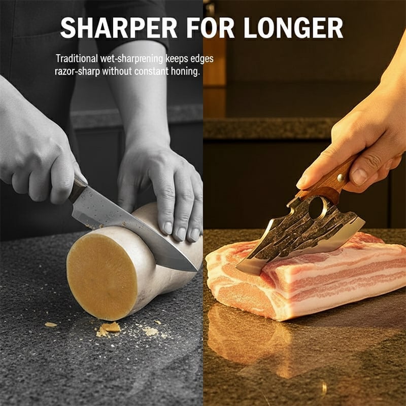 🔥Premium Hand-Forged Chef's Knife & Cleaver Set