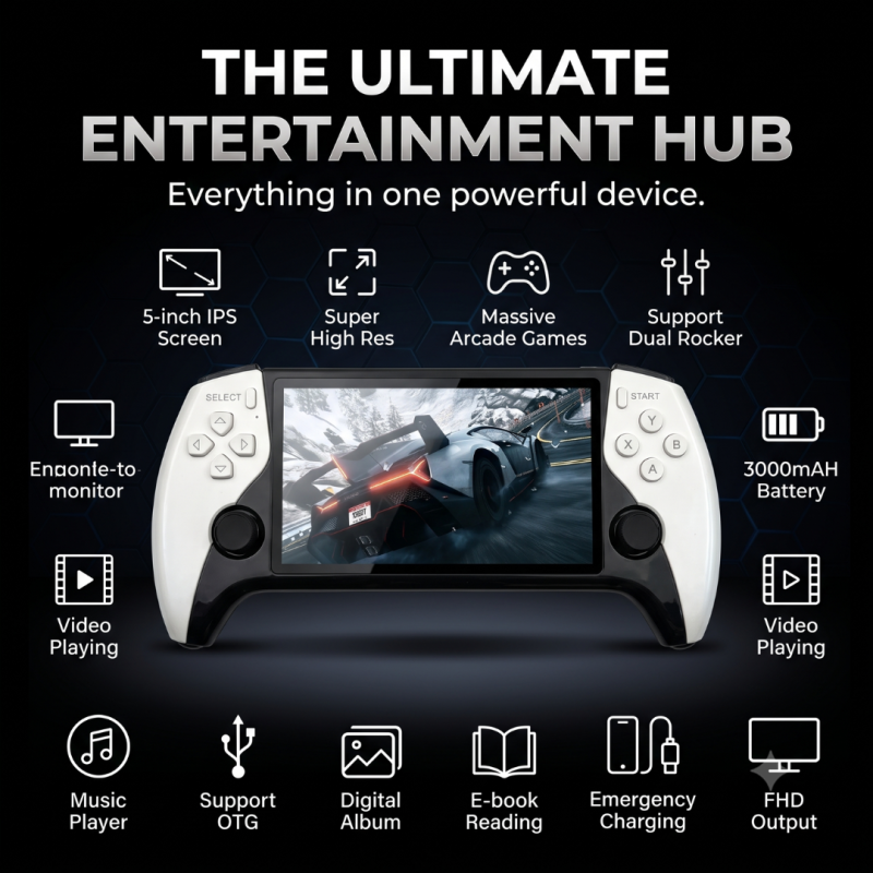 🎄Christmas Sale 48% OFF- Retro Handheld Game Console with HD 5-inch IPS Screen over 20,000 Games