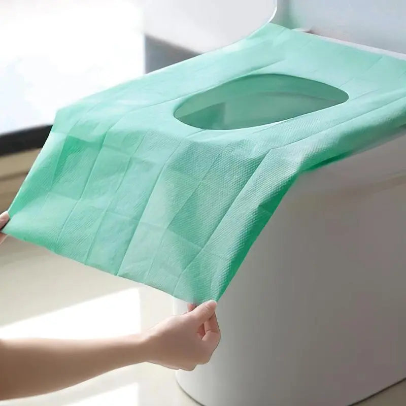 🚻Disposable Toilet Seat Covers – Portable Hygienic Toilet Protectors for Travel, Public Restrooms, Fits All Seat Shapes