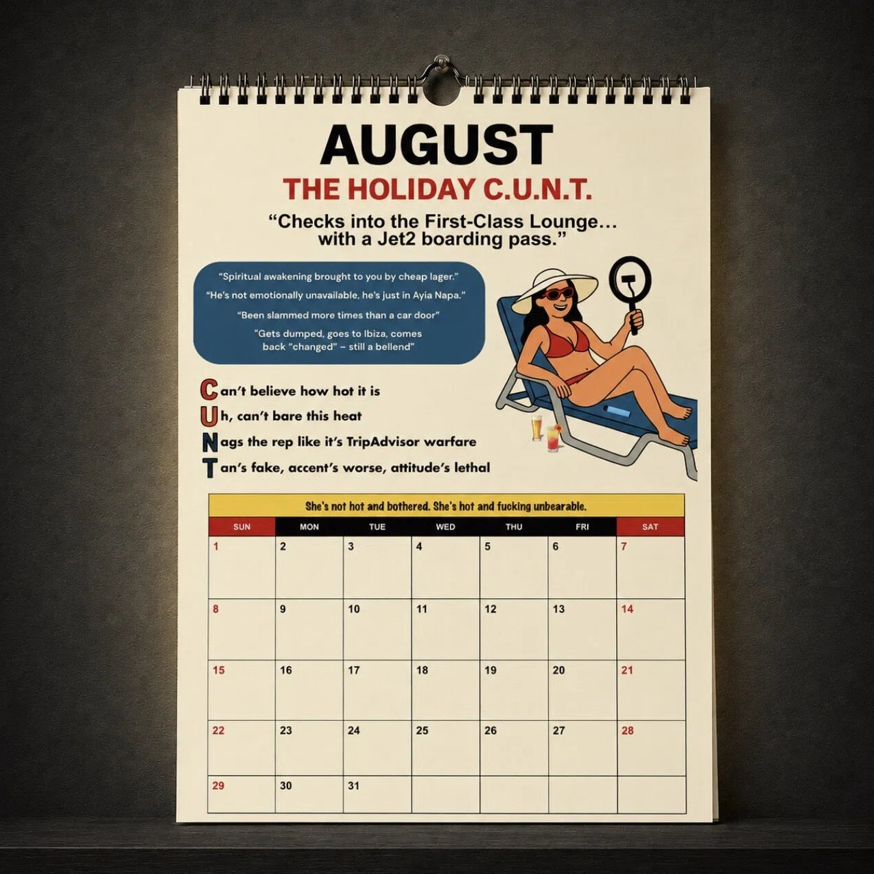 🔥The C.U.N.T. 2027 Wall Calendar – 12 Months of Pure Unfiltered Chaos
