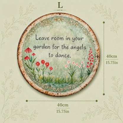 ✨ Angel Dance Round Metal Wall Sign