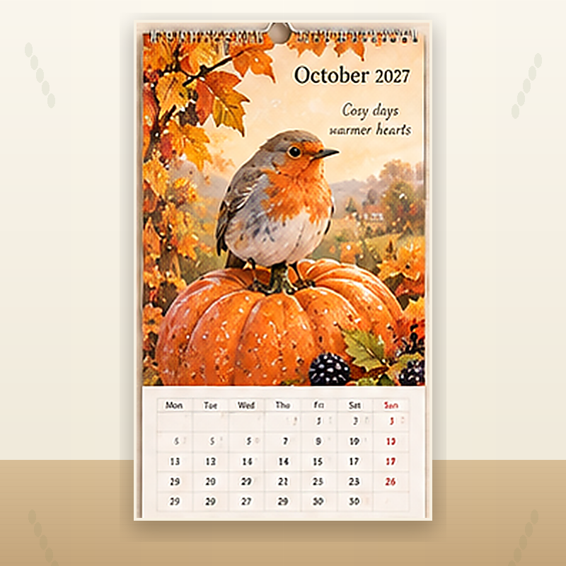 🐦 2027 Robins Through the Seasons Wall Calendar