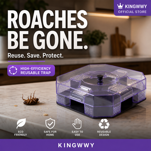 Reusable Effective Roach Trap， Non-Toxic Sticky Cockroach Catcher for Kitchen Home Indoor Pest Control
