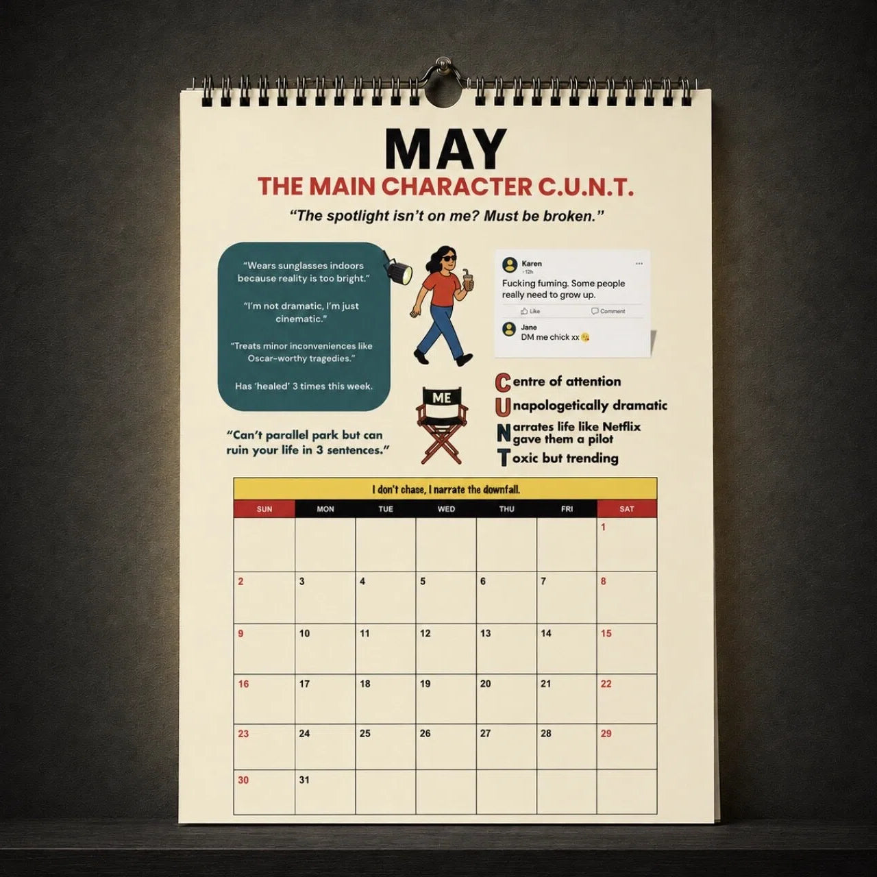 🔥The C.U.N.T. 2027 Wall Calendar – 12 Months of Pure Unfiltered Chaos