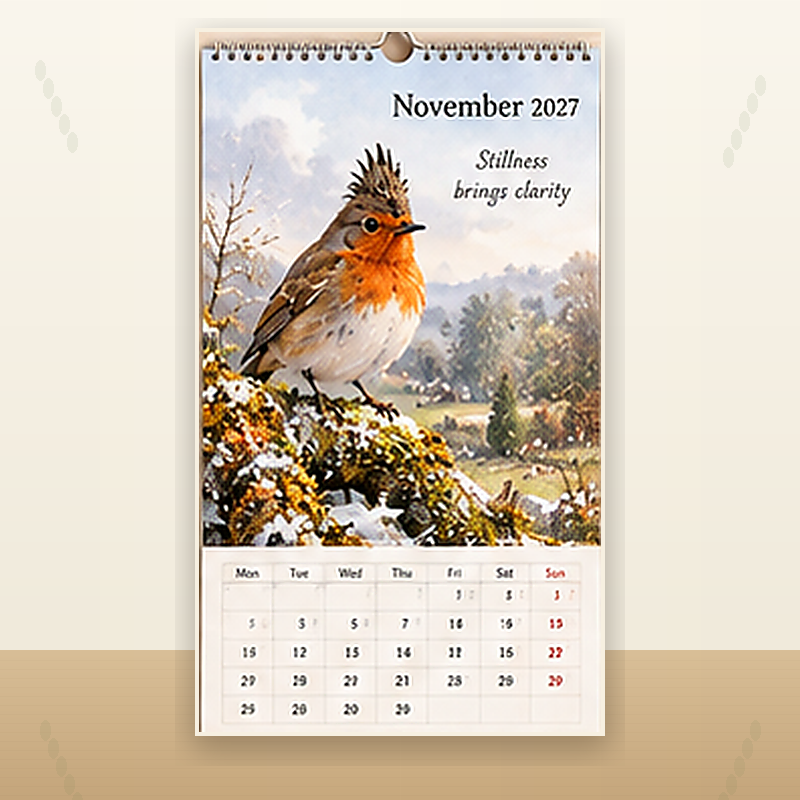 🐦 2027 Robins Through the Seasons Wall Calendar