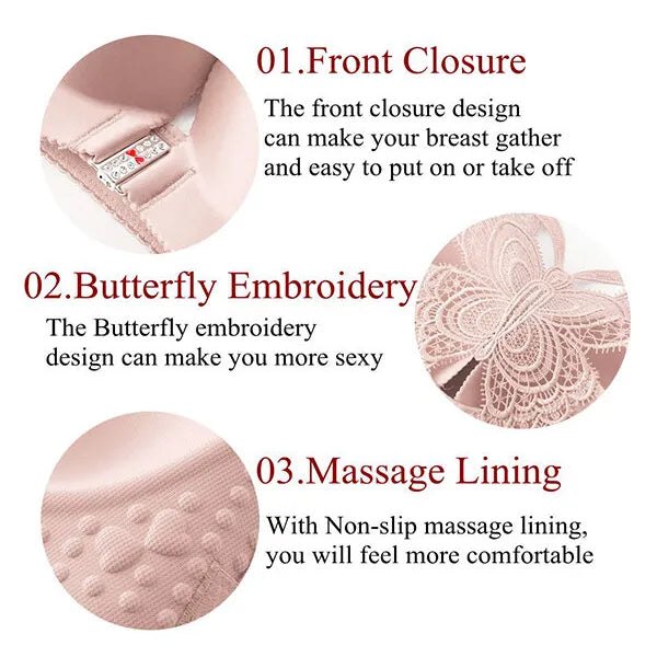 🎁Hot Sale 40% OFF🦋Butterfly Embroidery Wirefree Bra