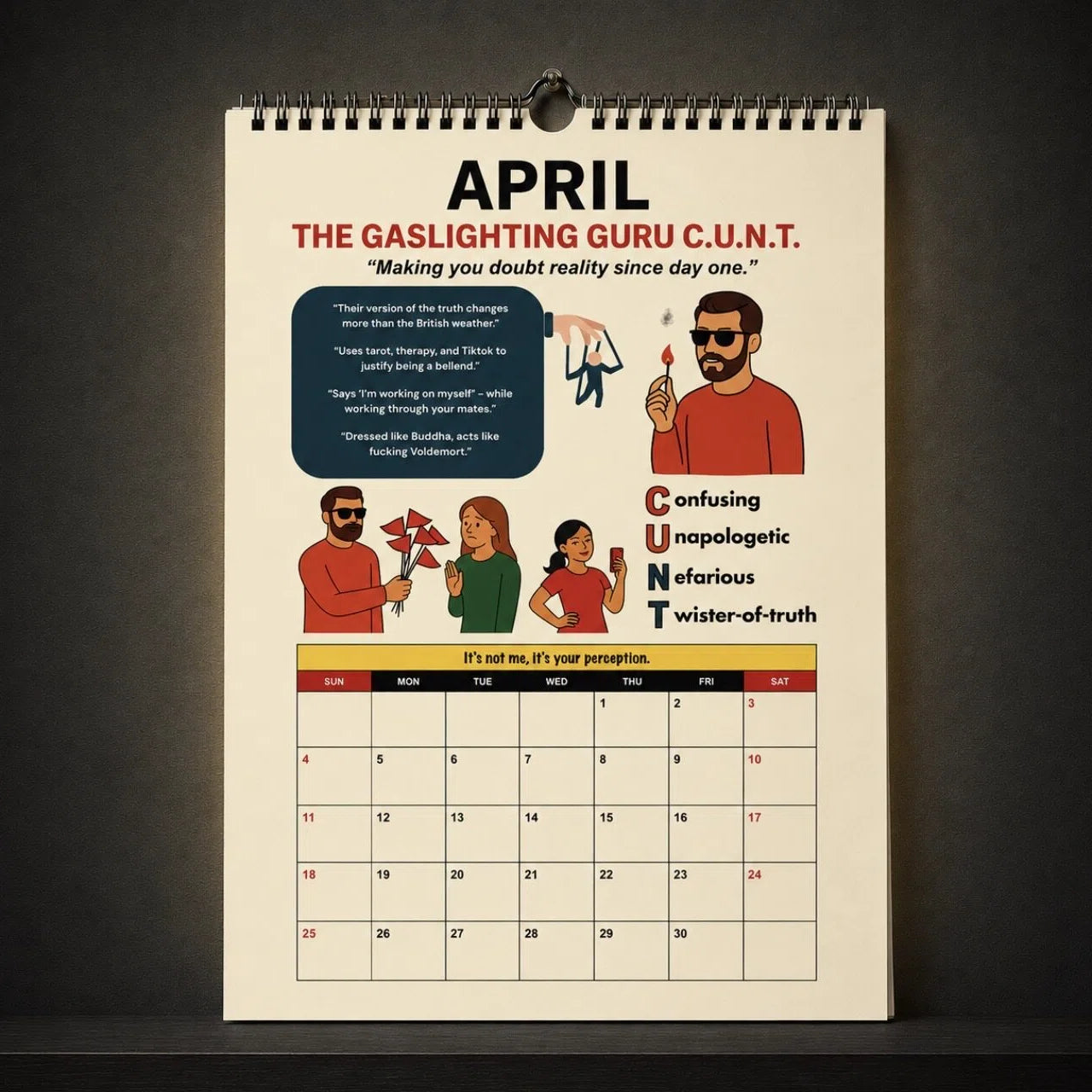 🔥The C.U.N.T. 2027 Wall Calendar – 12 Months of Pure Unfiltered Chaos