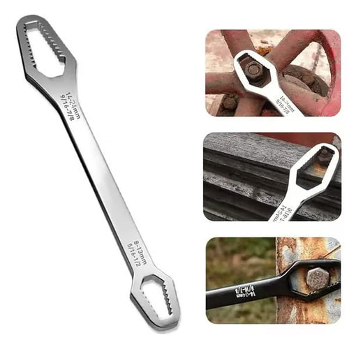 🔧(2 PCS)Double-Ended Torx Wrench, Universal Automotive Torx Wrench 8-24mm Self-Tightening🔧