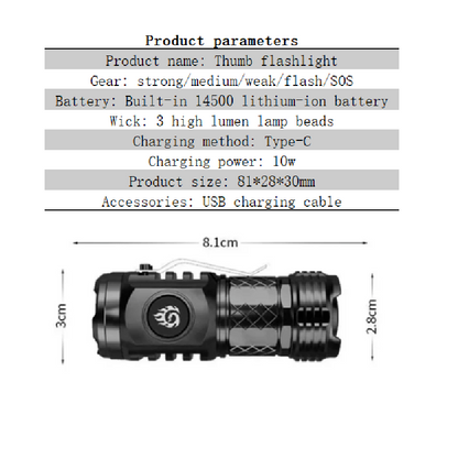 🔥Three-eyed Monster Mini Flash Super Power Flashlight