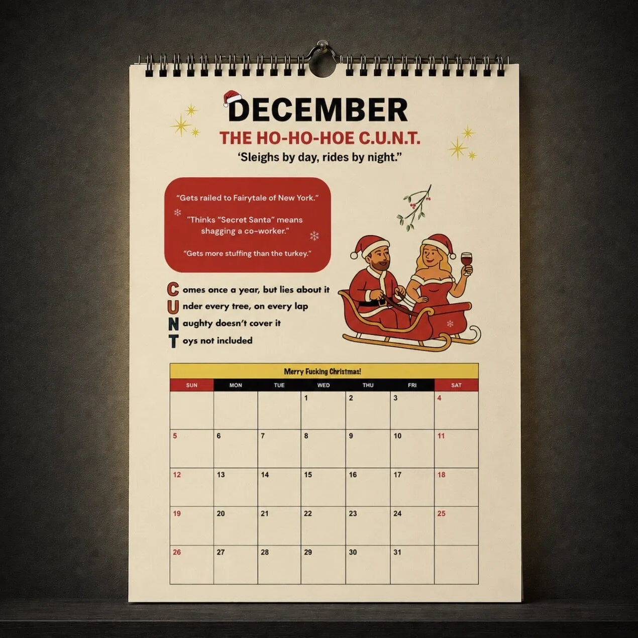 🔥The C.U.N.T. 2027 Wall Calendar – 12 Months of Pure Unfiltered Chaos