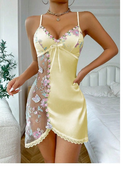 🥳2026 HOT SALE🥳💞50K+ SOLD!💥👗🎀 49% OFF! Model Special Offer-Lace Erotic Lingerie Camisole Nightgown with Bow