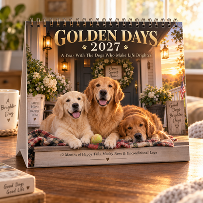 ❤️Golden Days 2027 Calendar 🐾 | 12 Months with the Dogs Who Make Life Brighter