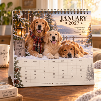 ❤️Golden Days 2027 Calendar 🐾 | 12 Months with the Dogs Who Make Life Brighter