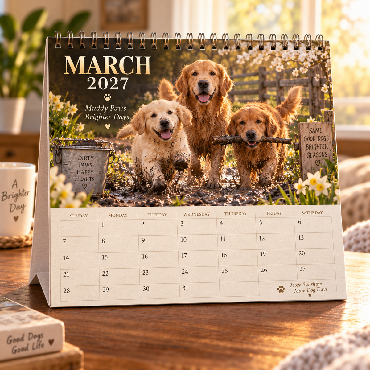 ❤️Golden Days 2027 Calendar 🐾 | 12 Months with the Dogs Who Make Life Brighter