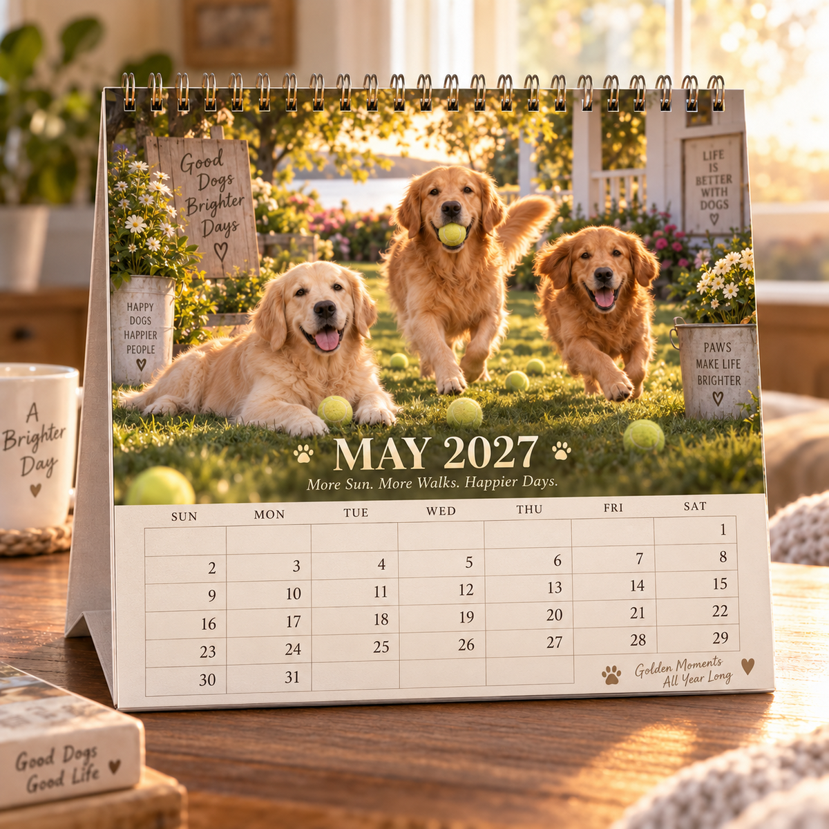 ❤️Golden Days 2027 Calendar 🐾 | 12 Months with the Dogs Who Make Life Brighter